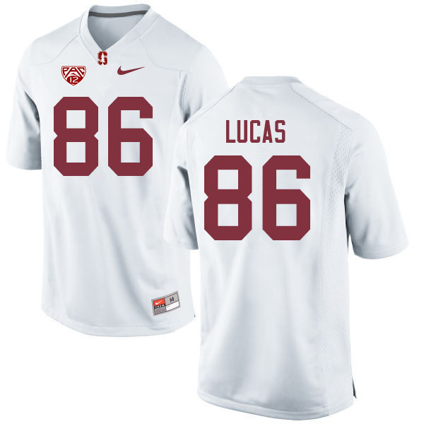 Men #86 Kale Lucas Stanford Cardinal College Football Jerseys Sale-White
